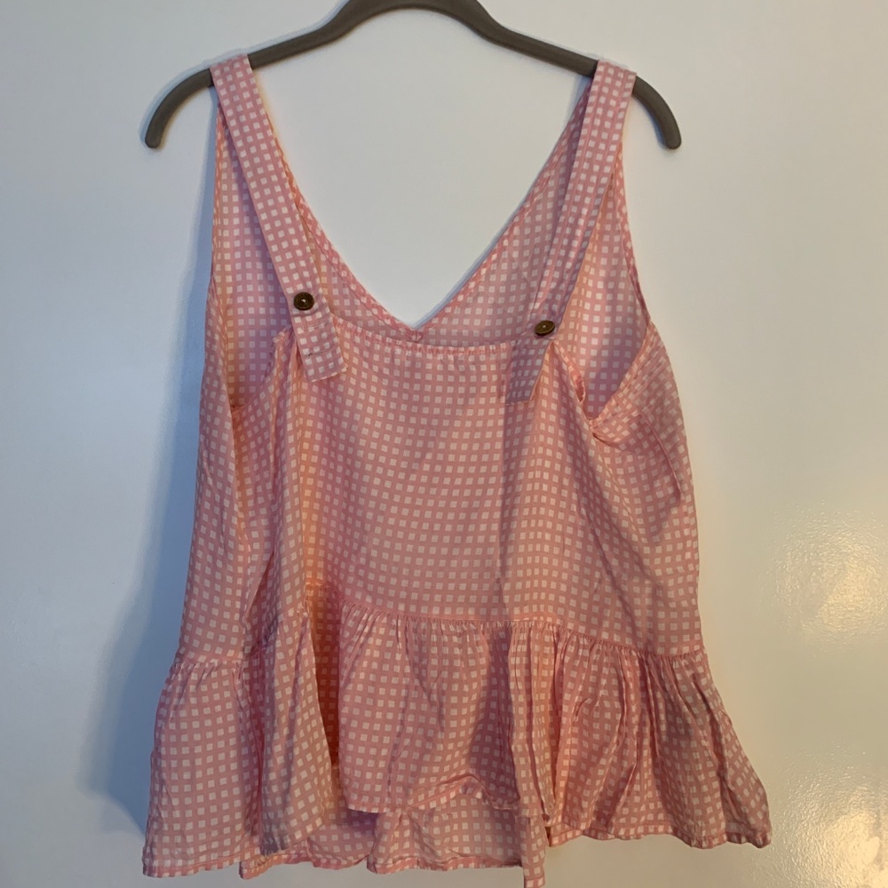Mango Ruffle Hem Gingham Top - Picture 7 of 8